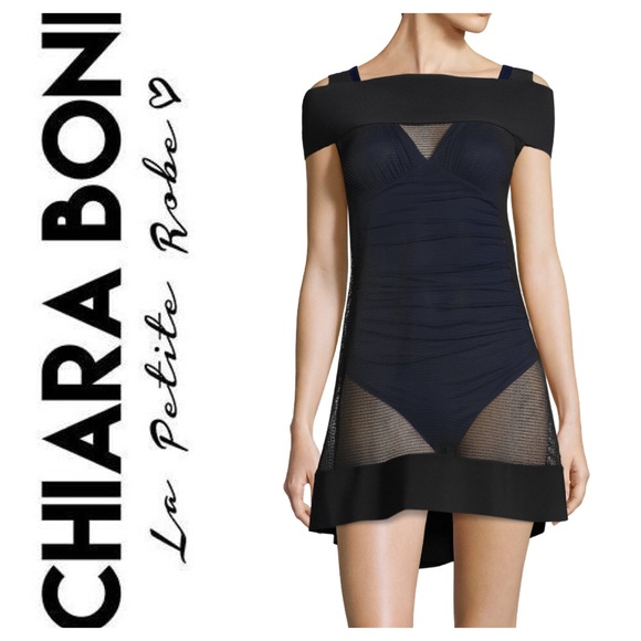 Chiara Boni Other - New Black Chiara Boni Mesh Cover Up in Black Sz 12